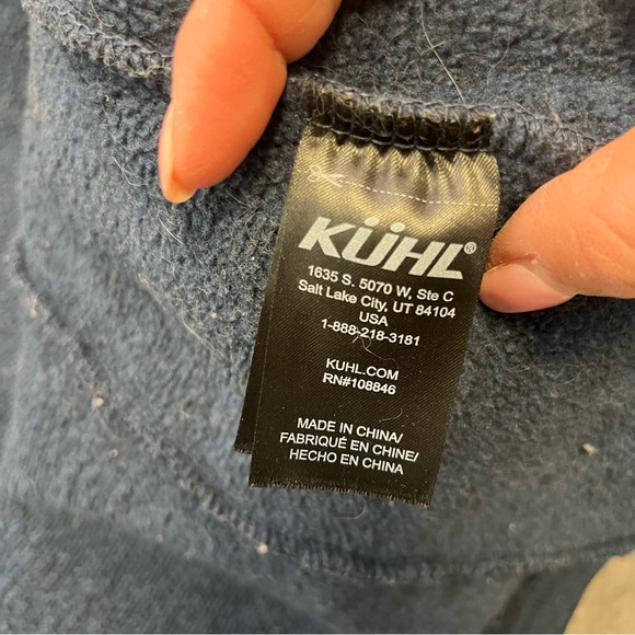 KUHL Women's Alaska Long Sweater Full Zip Jacket Coat Layer Shearling Blue XS - Picture 10 of 10